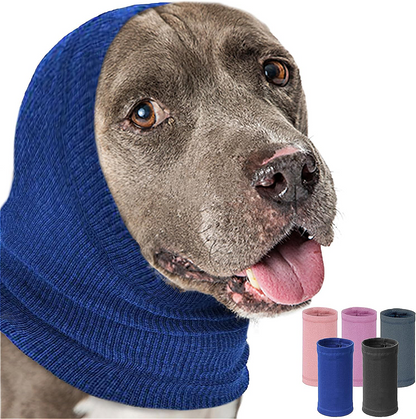 Purple Calming Dog Ear Cover - Noise Protection & Anxiety Relief for Dogs and Cats | Dog Ear Muffs & Calming Hood, Large Size Headband for Pet Comfort