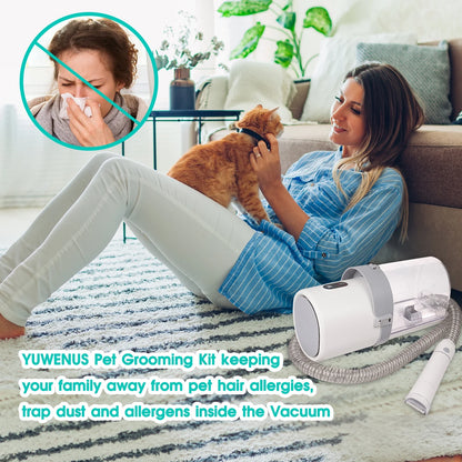 5-in-1 Pet Grooming Kit & Vacuum with 11Kpa Low-Noise Suction – 3 Adjustable Modes, 2.5L Dustbin, Ideal for Dogs, Cats, and All Pets