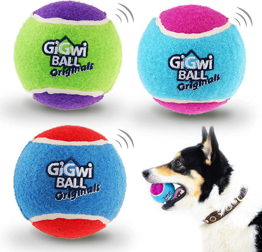 Squeaky Tennis Balls for Dogs – High Bounce, Bright Colors, 2.5 Inch, Interactive Dog Toys for All Breeds – 3 Pack for Indoor & Outdoor Play