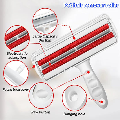 Reusable Lint Brush Roller for Pet Hair Removal – Cat & Dog Hair Remover for Furniture, Couch, Carpet, Car Seats & Bedding