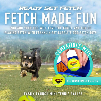 Mini Automatic Tennis Ball Launcher for Dogs – Ready Set Fetch Electronic Dog Toy for Interactive Playtime